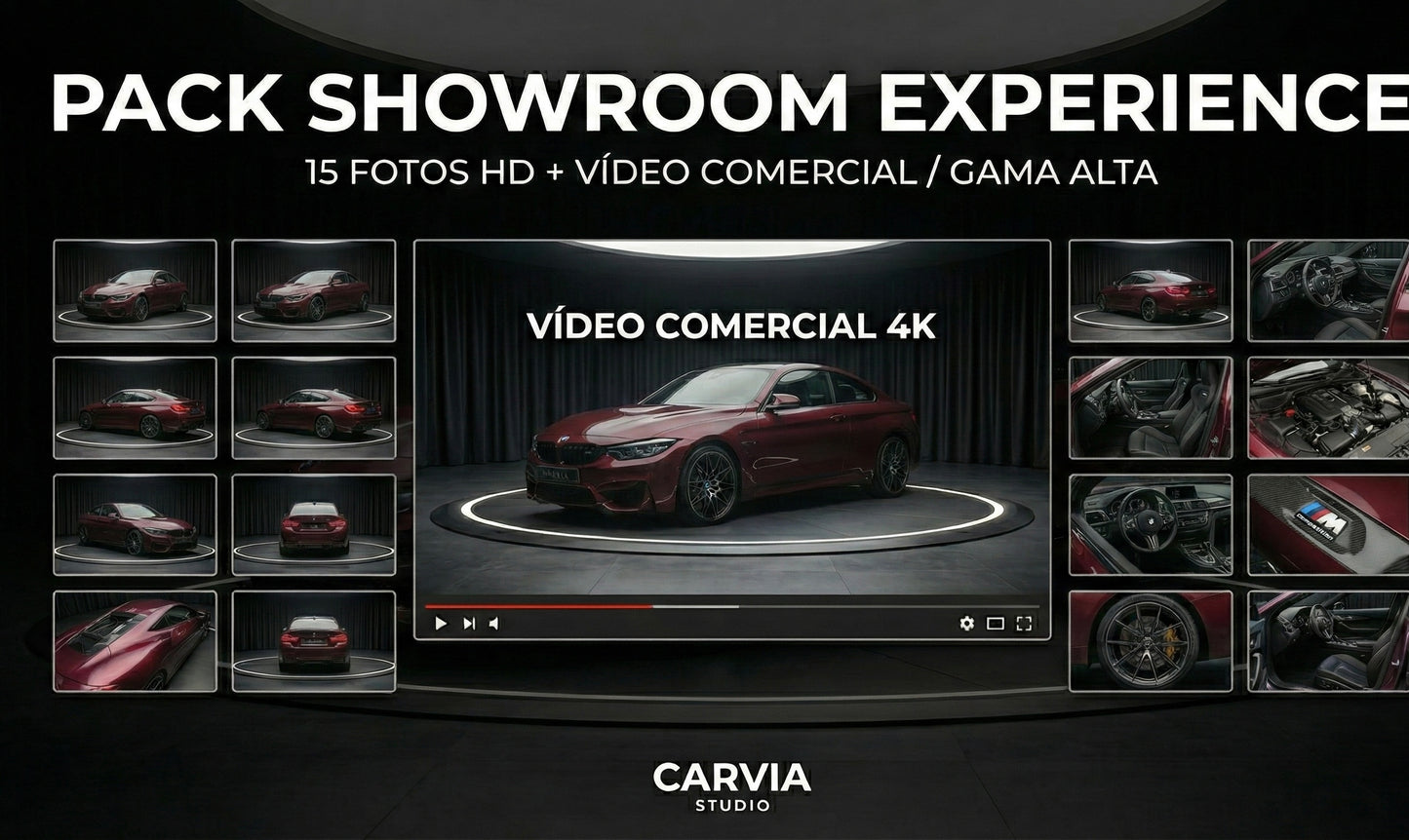 Pack "Showroom Experience" (15 Fotos + Vídeo Spot)